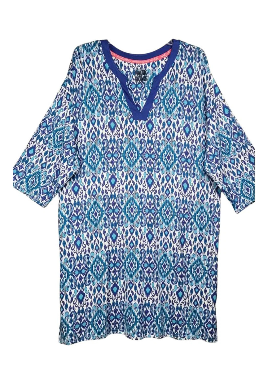 MUK LUKS Women's Petal Knit Beach Cover Up Mystic Ikat - Regular